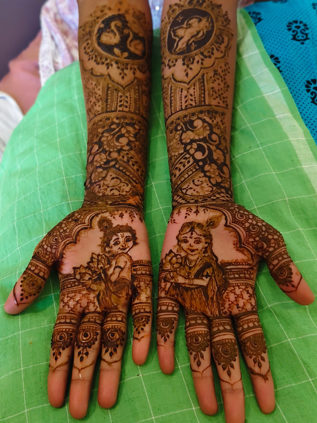 Royal Rajasthani bridal palms design
