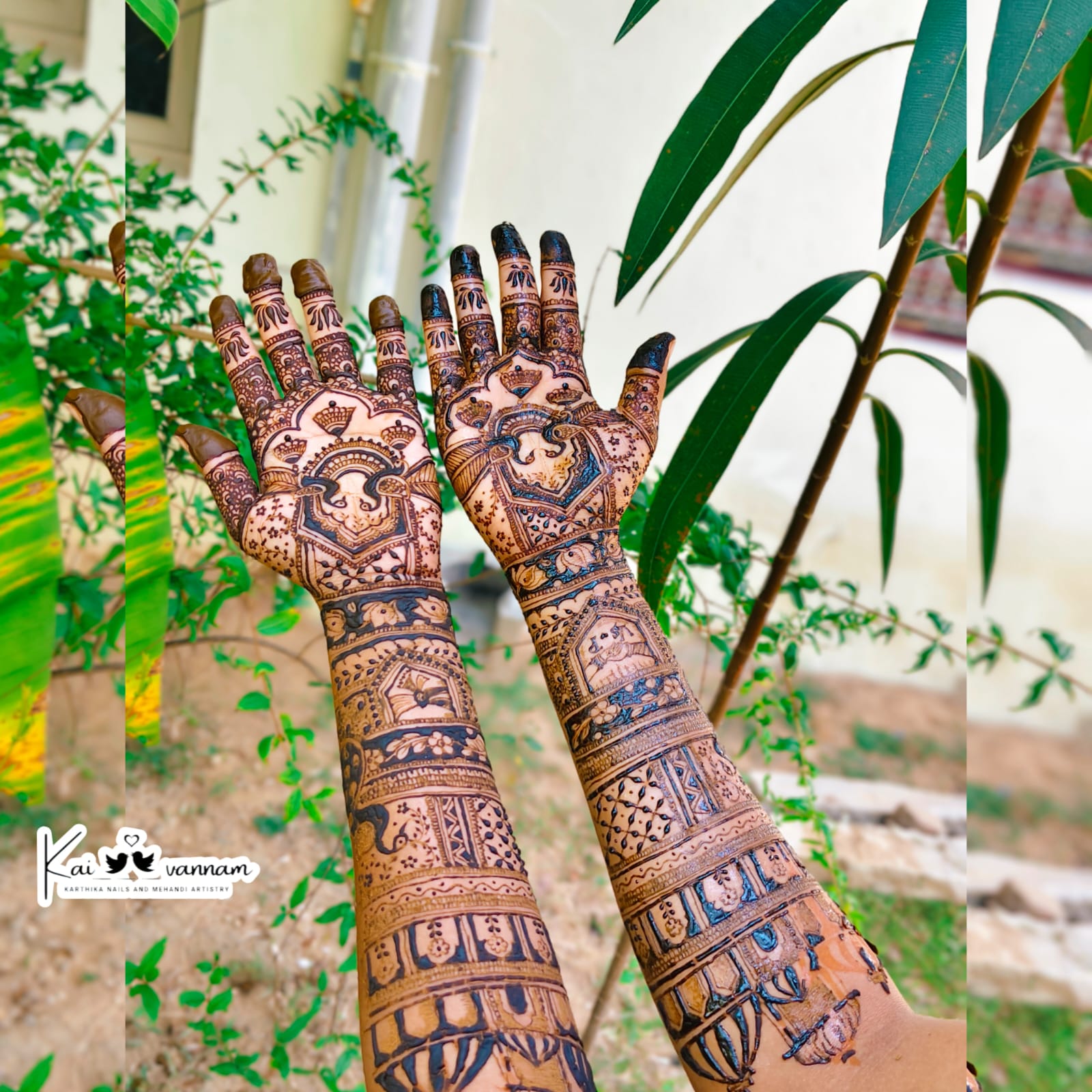 Heavy traditional bridal arms design